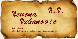 Nevena Vukanović vizit kartica